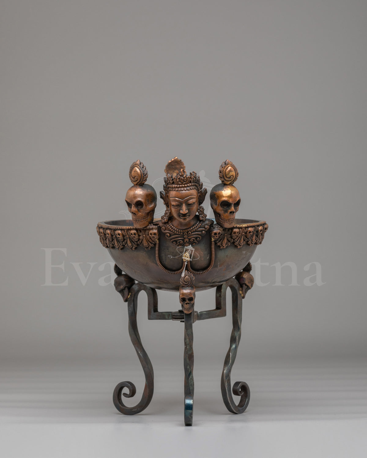 Himalayan Ritual Kapala With Stand  