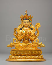 Traditional Cchenrezig Buddhist Statue 