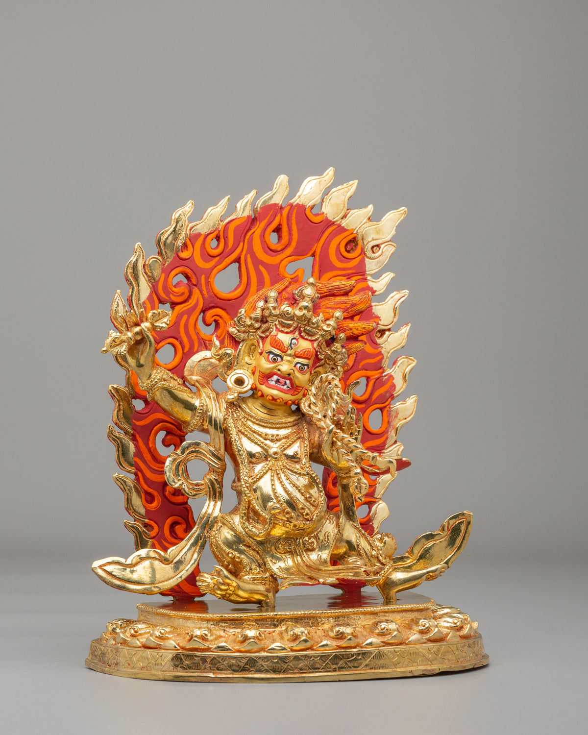 Buddhist Vajrapani Sculpture | Spiritual Protector Art