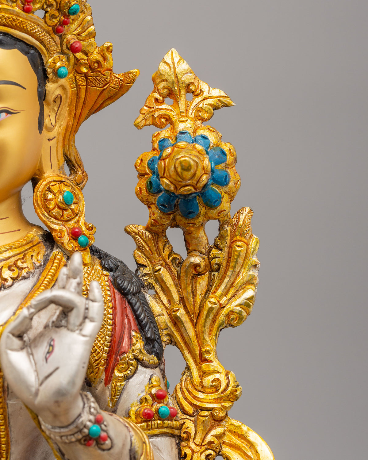 White Tara Buddhist Compassion Statue | Sacred Buddhist Artwork