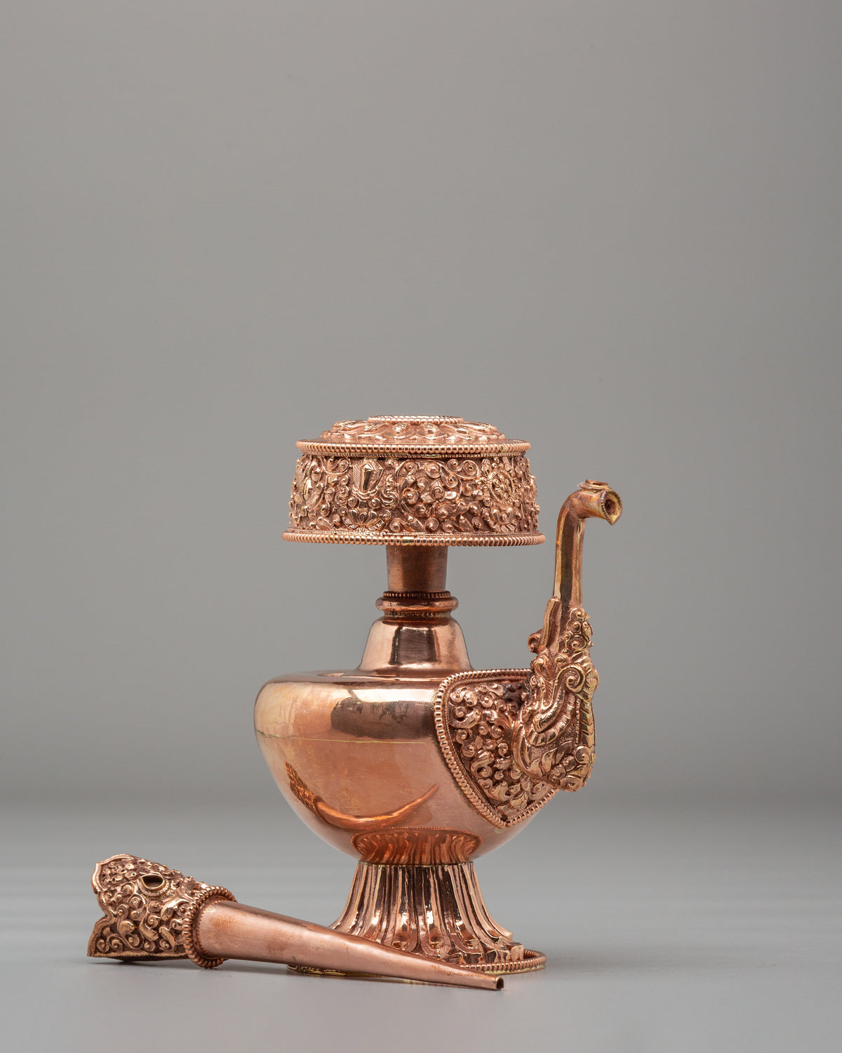 Buddhist Shrine Bhumba Set | Handcrafted Copper Ritual Vessels