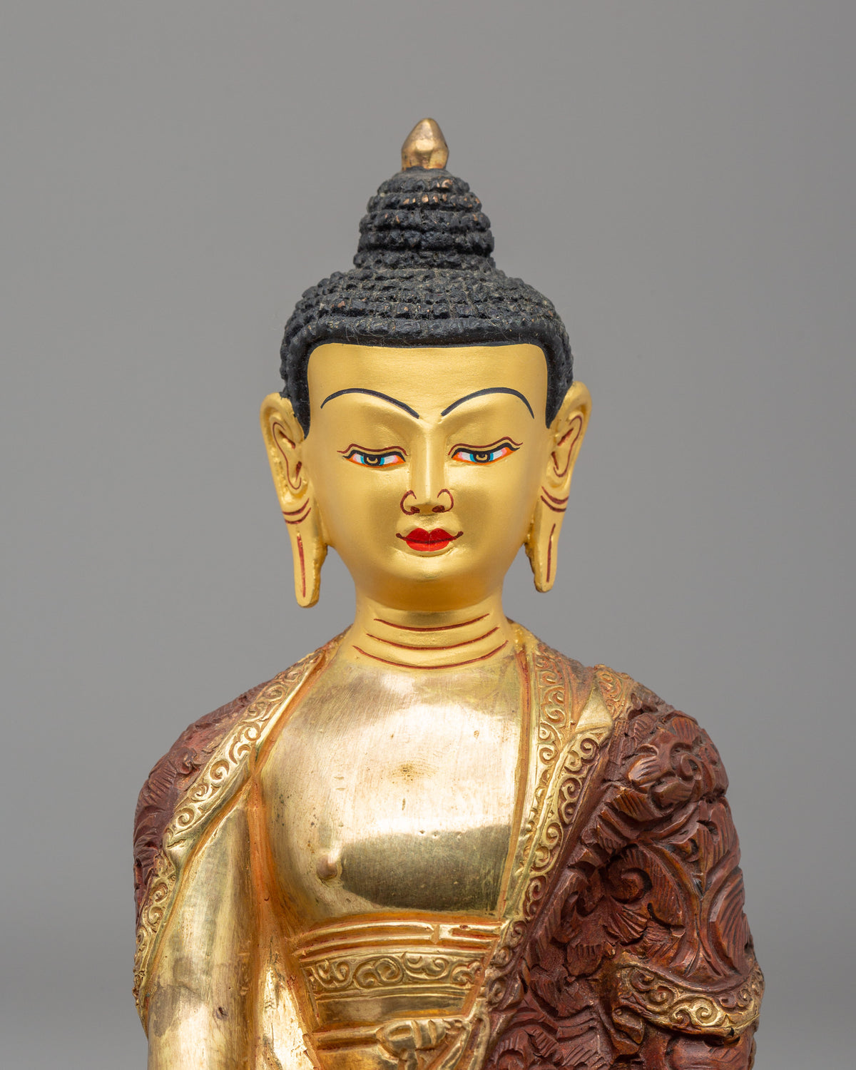 Namo Altar Shakyamuni Buddha Statue | Gold Plated Buddhist Sculpture