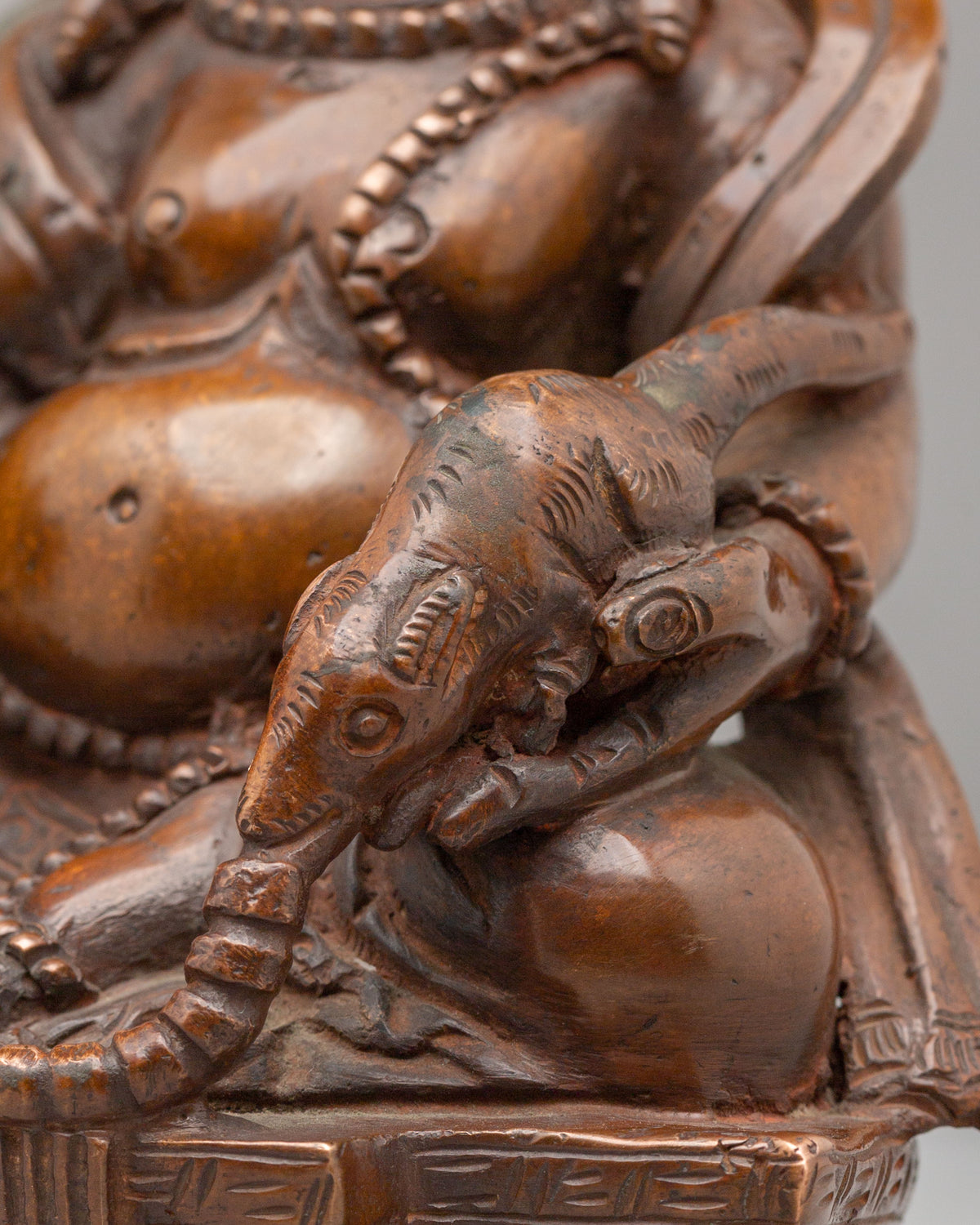 Handmade Dzambhala Meditation Statue | Tibetan Wealth Deity Artwork