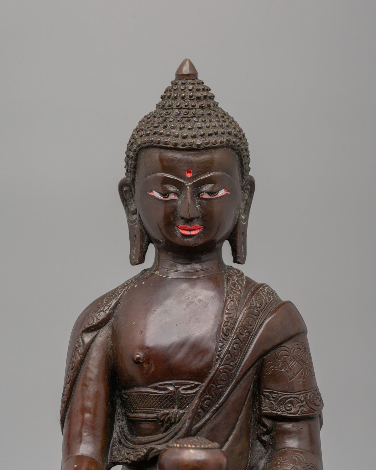 Buddha Shakyamuni with Disciples Statue | Garuda Makara Throne