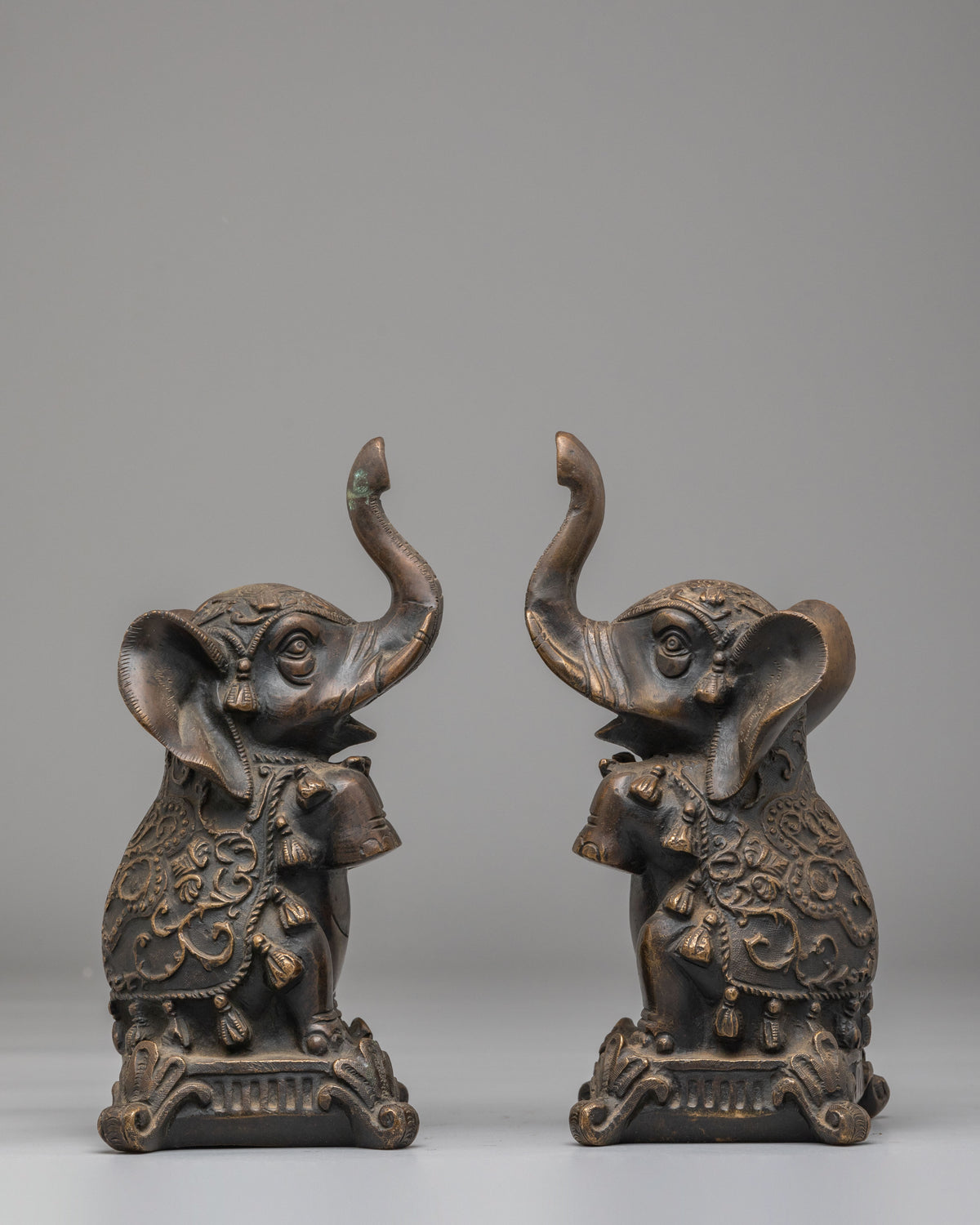 Handcrafted Elephant Sculpture Set | Spiritual Home Decor