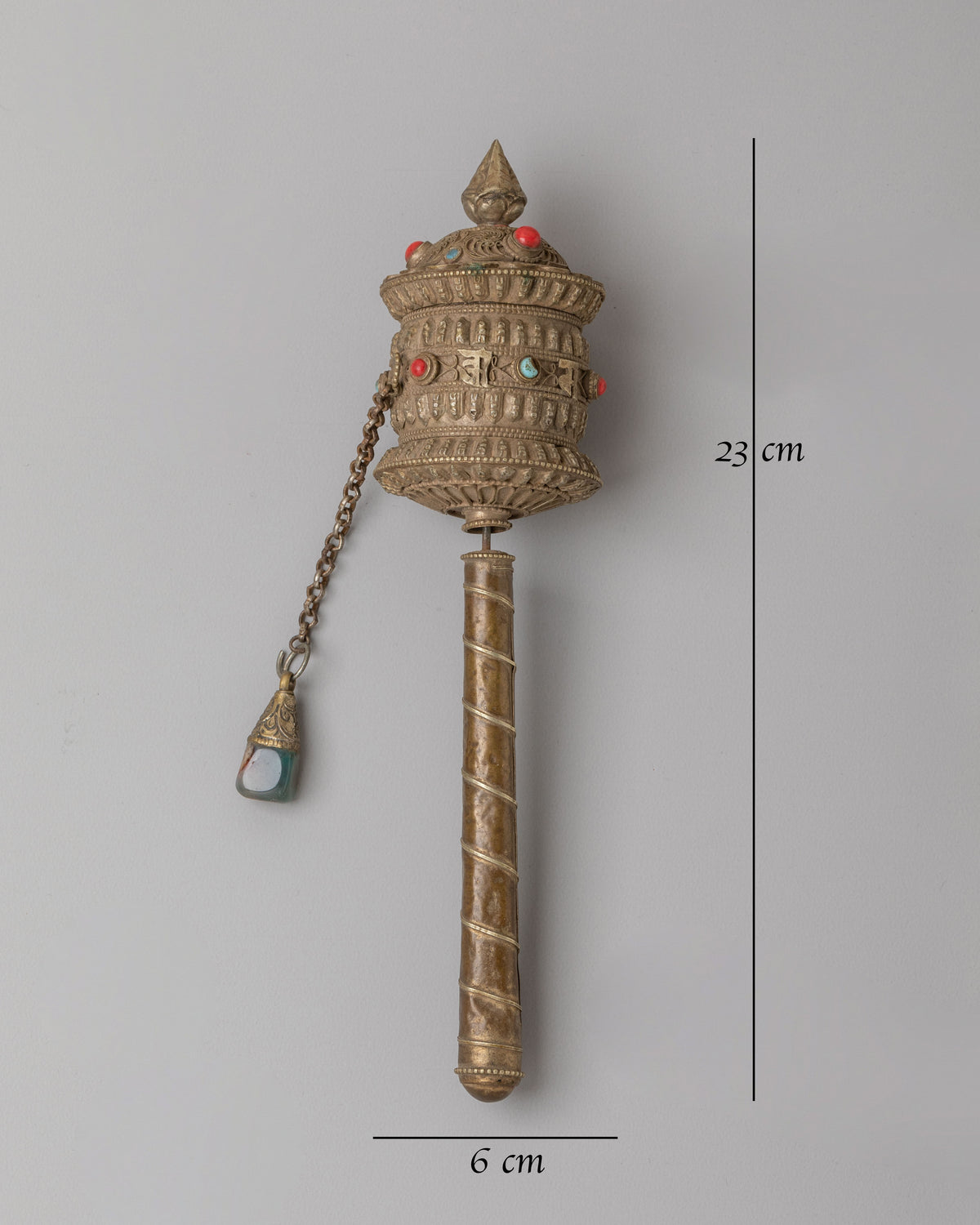 Buddhist Mani Mantra Prayer Wheel | Traditional Spiritual Decor