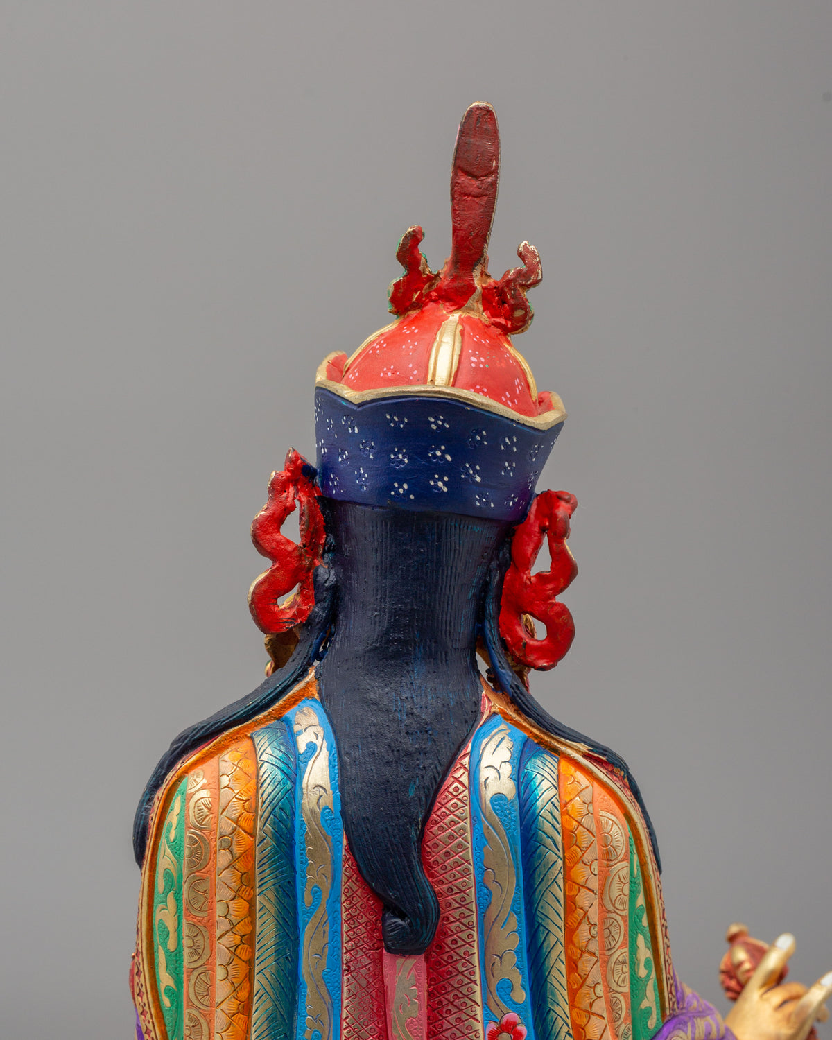 Padmasambhava Home Shrine Statue | Gold Plated Copper