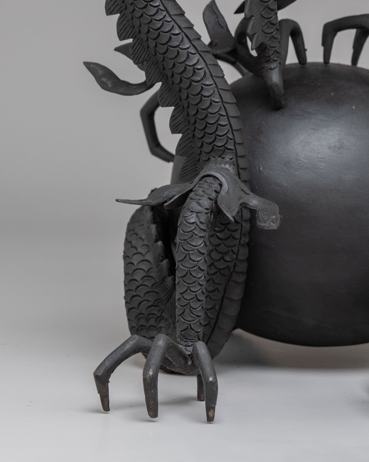 Handcrafted Dragon Sculpture Set | Tibetan Guardian Deity Figurines