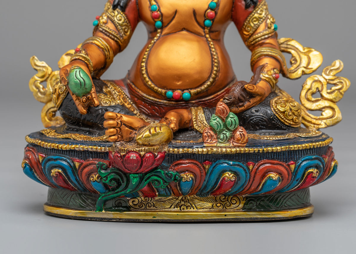 Traditional Dzambhala Altar Statue | Wealth Deity Buddhist Artwork