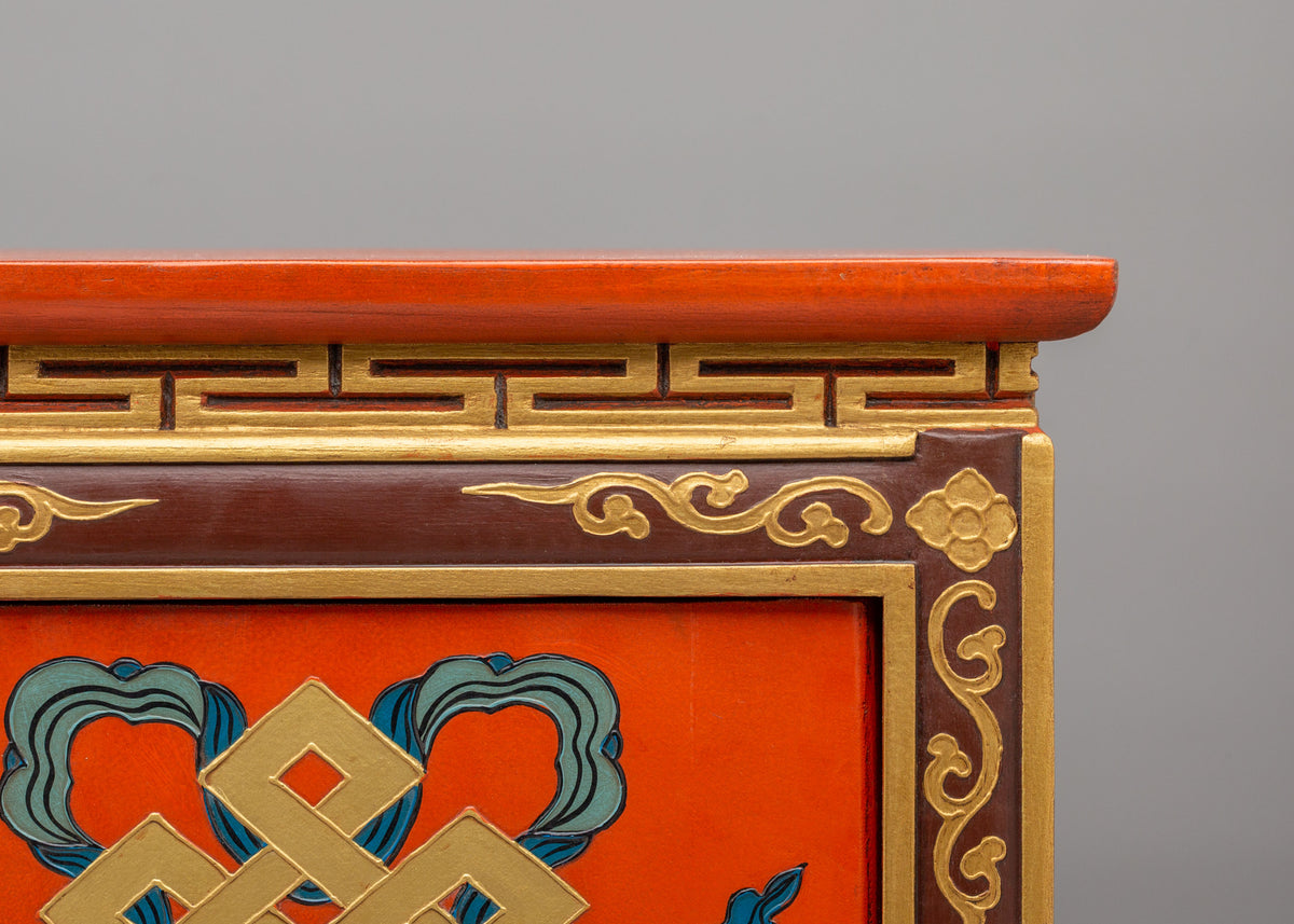 Traditional Tibetan Cabinet | Handcrafted Pine Wood Furniture