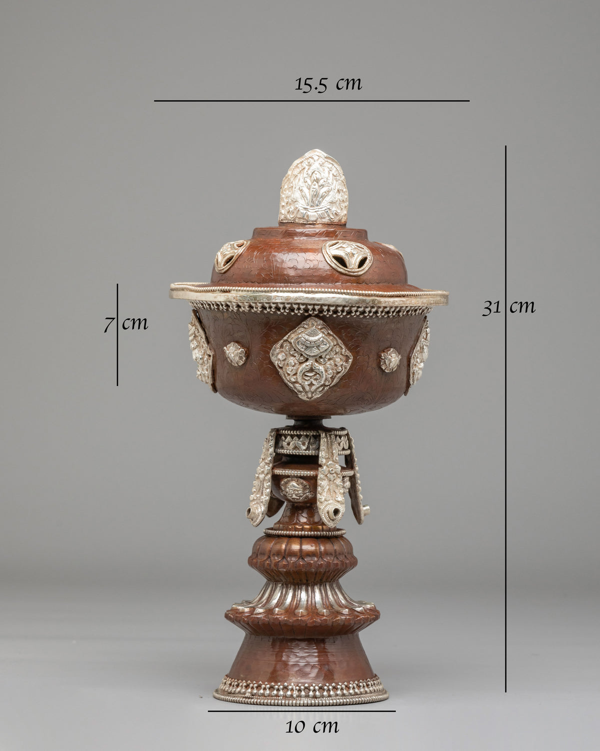 Handcrafted Buddhist Butter Lamp Set | Traditional Light Offering Lamps