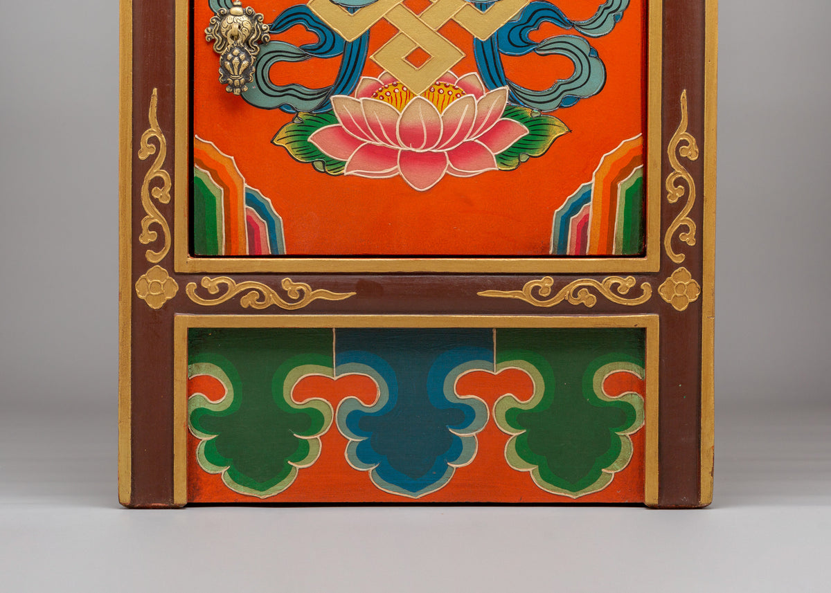 Traditional Tibetan Cabinet | Handcrafted Pine Wood Furniture