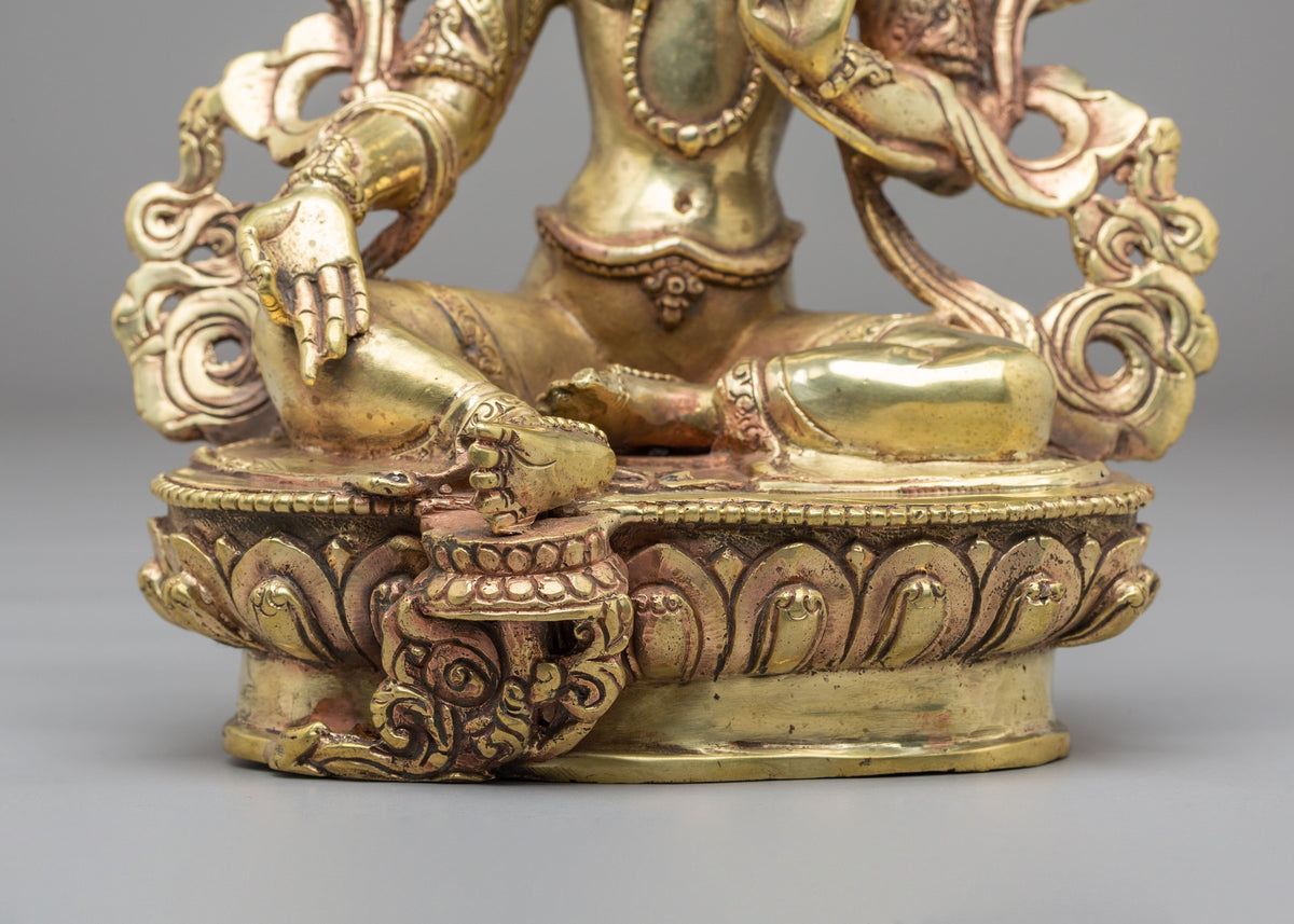 Green Tara Sacred Buddhist Statue | Divine Goddess of Compassion