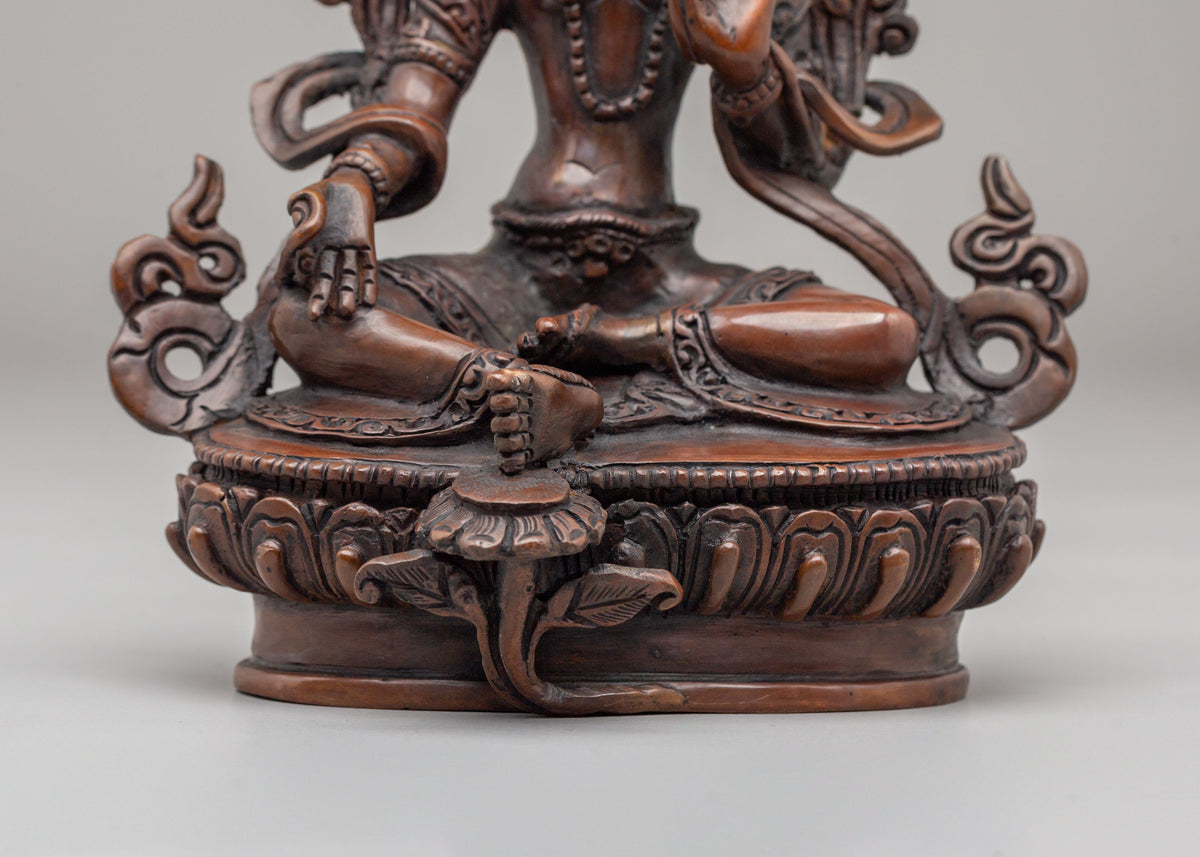 Traditional Buddhist Green Tara Statue | Symbol of Compassion and Protection