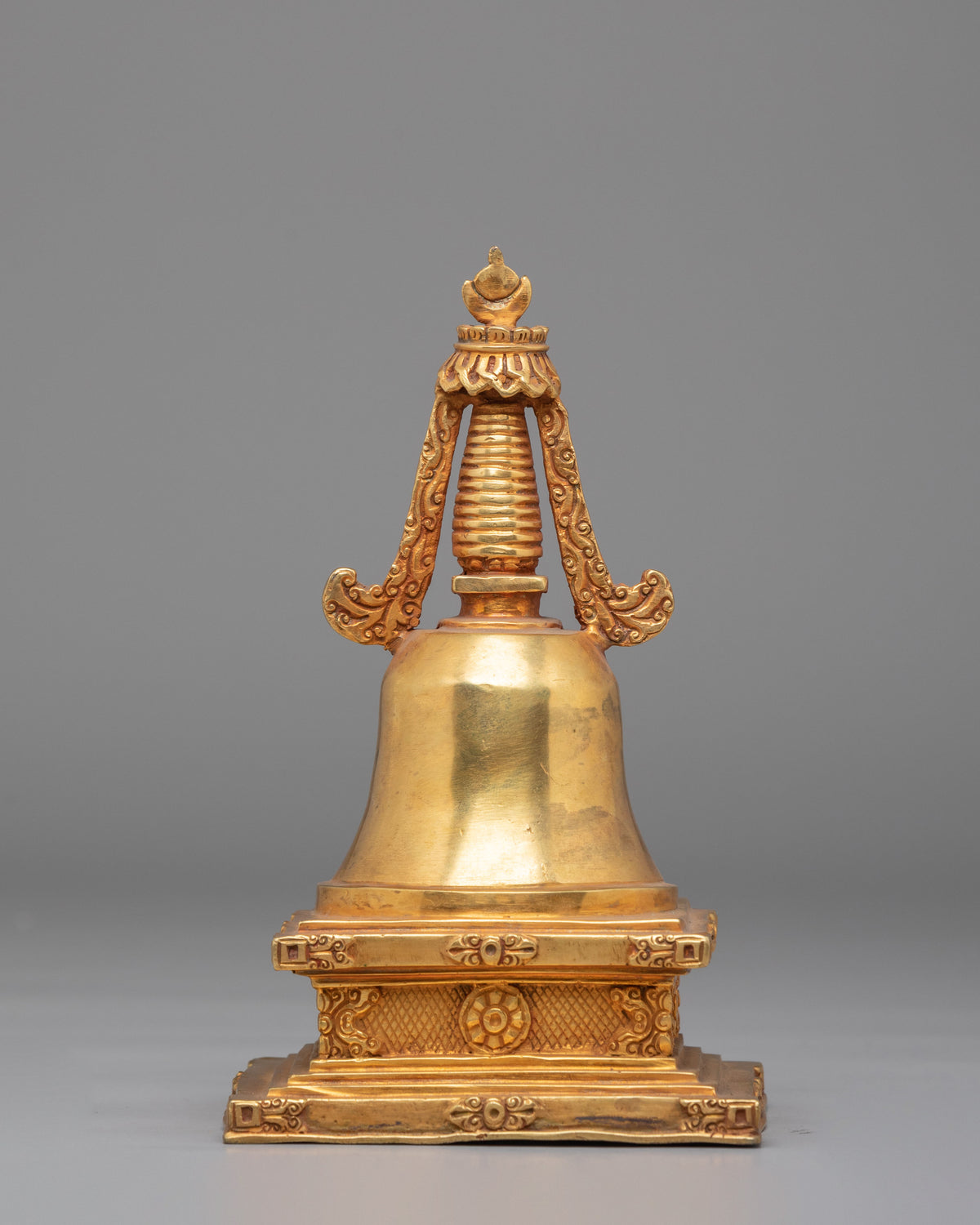 Gold Plated Altar Stupa | Spiritual Meditation Decor