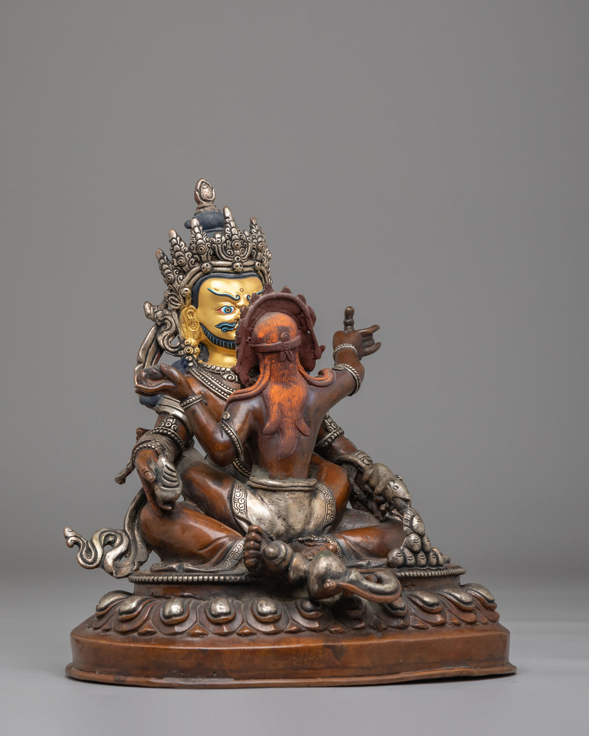 Buddhist Shrine Dzambhala Statue | Tibetan Wealth Deity Sculpture