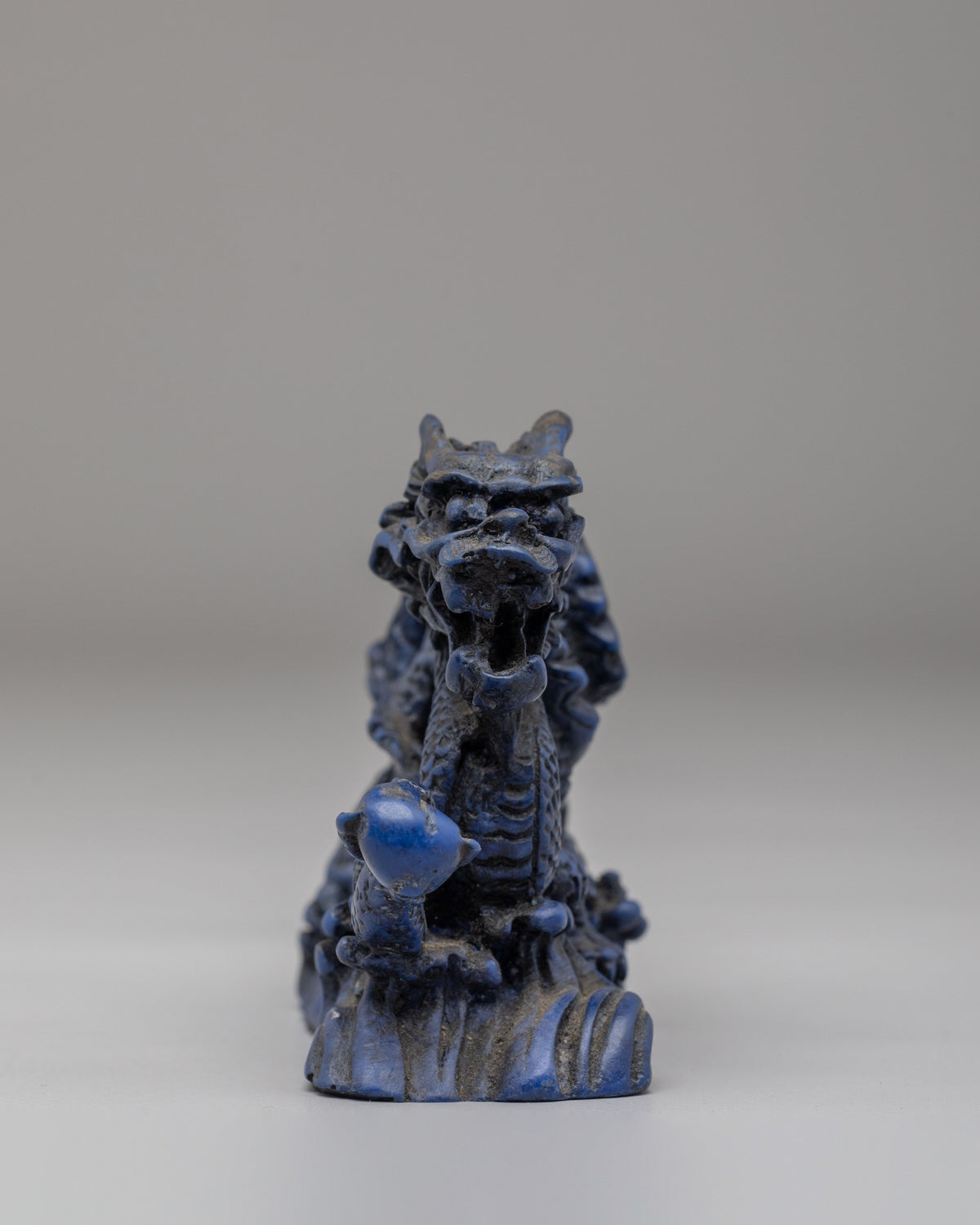 Guardian Dragon Sculpture | Traditional Himalayan Lapis Lazuli Dragon Figurine