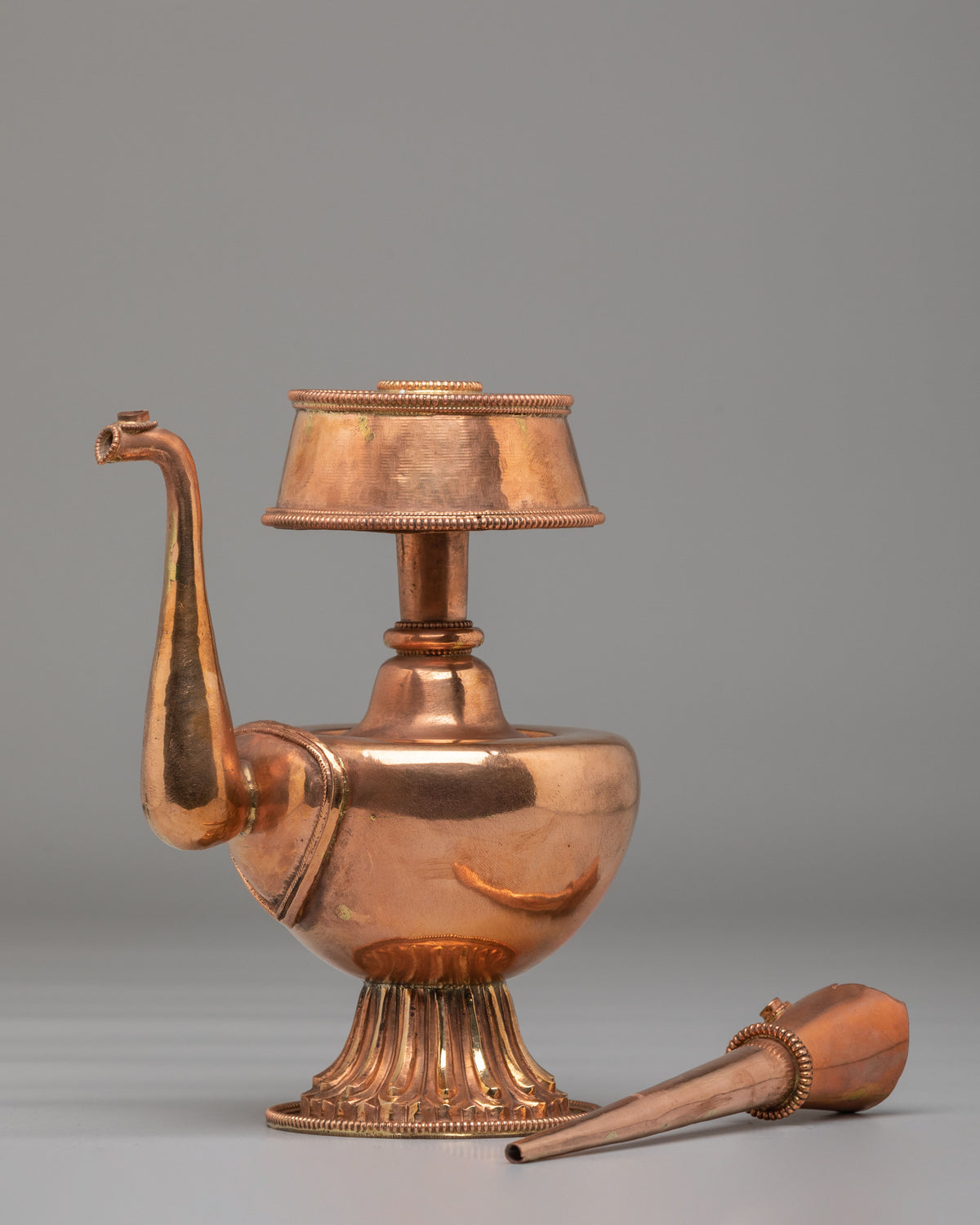 Buddhist Bhumba Offering Vessel | Tibetan Copper Ritual Vase