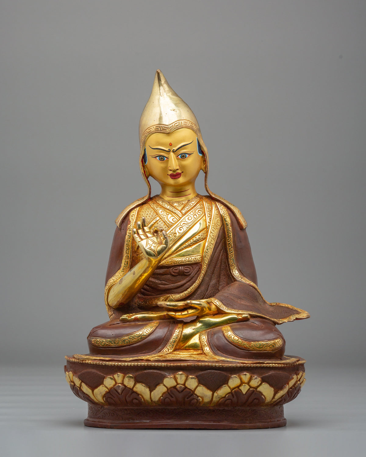 Tsongkhapa Buddhist Sculpture Set | Gelug Buddhist Masters