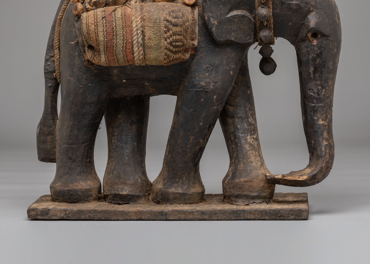 Elephant Wood Carving Statue | Perfect for Home Decor