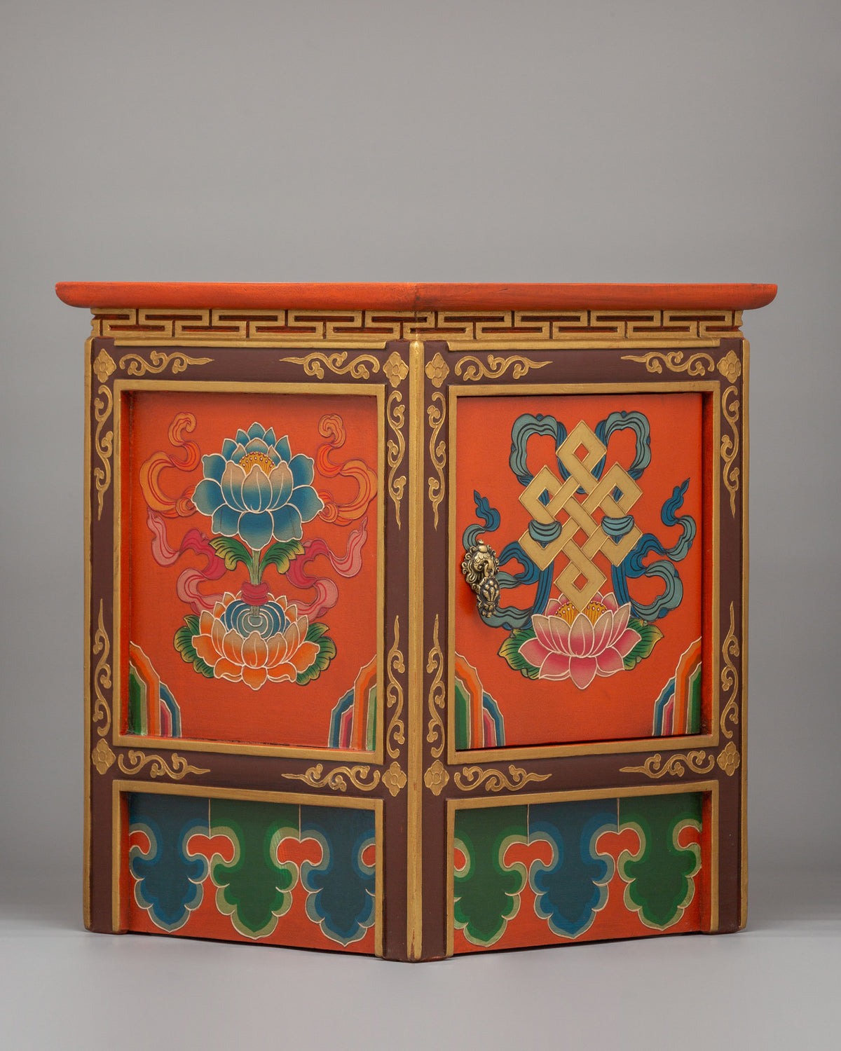 Traditional Tibetan Cabinet | Handcrafted Pine Wood Furniture