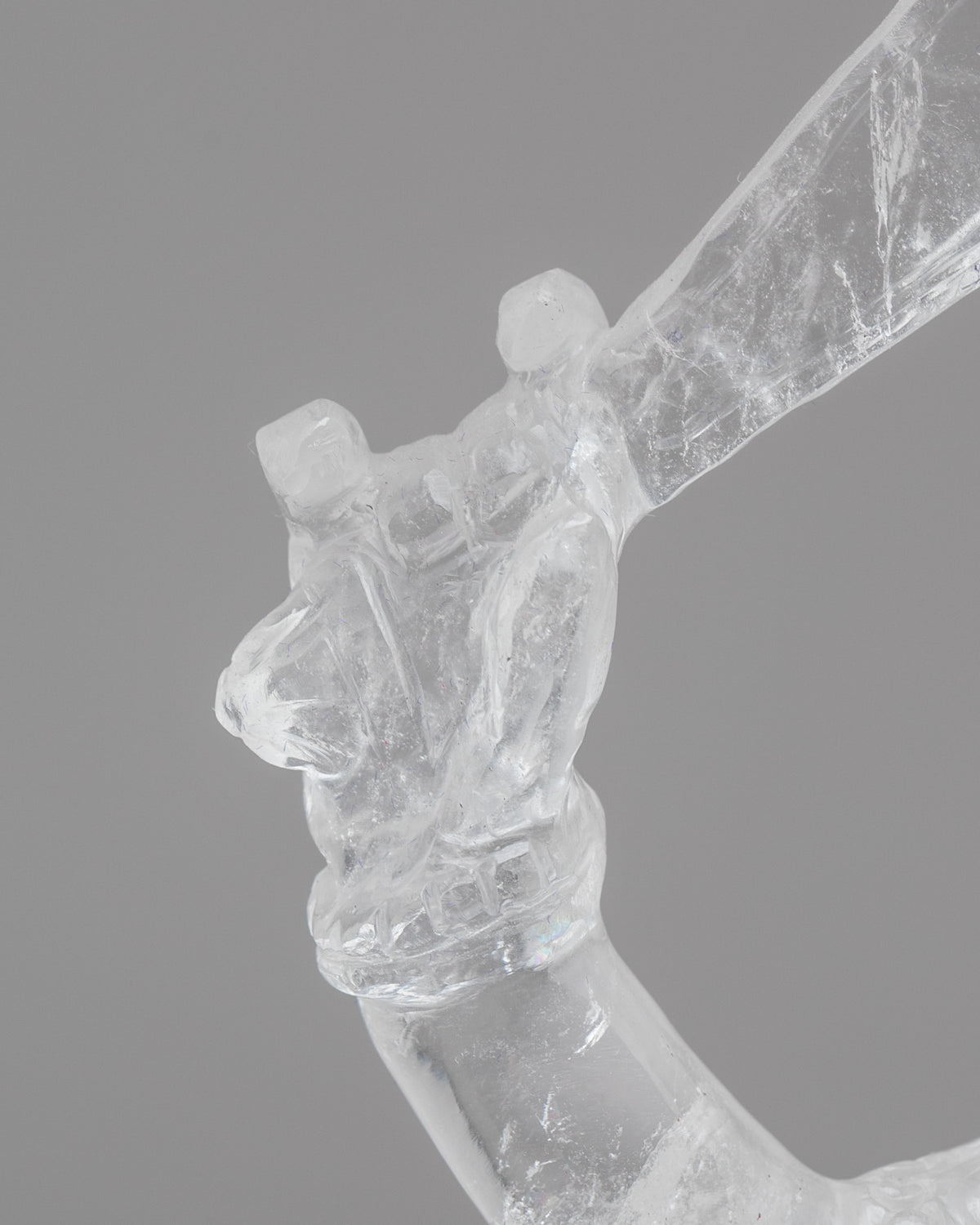 Crystal Manjushri Sculpture | Himalayan Crystal Buddhist Artwork