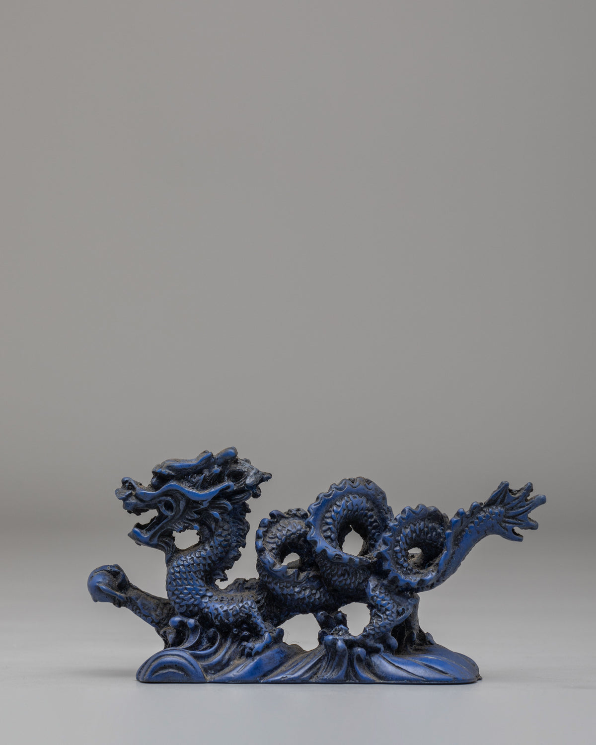 Guardian Dragon Sculpture | Traditional Himalayan Lapis Lazuli Dragon Figurine