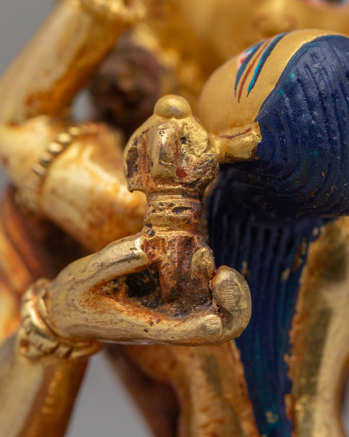 Vajrasattva Yab Yum Sculpture | Gold Gilded Copper