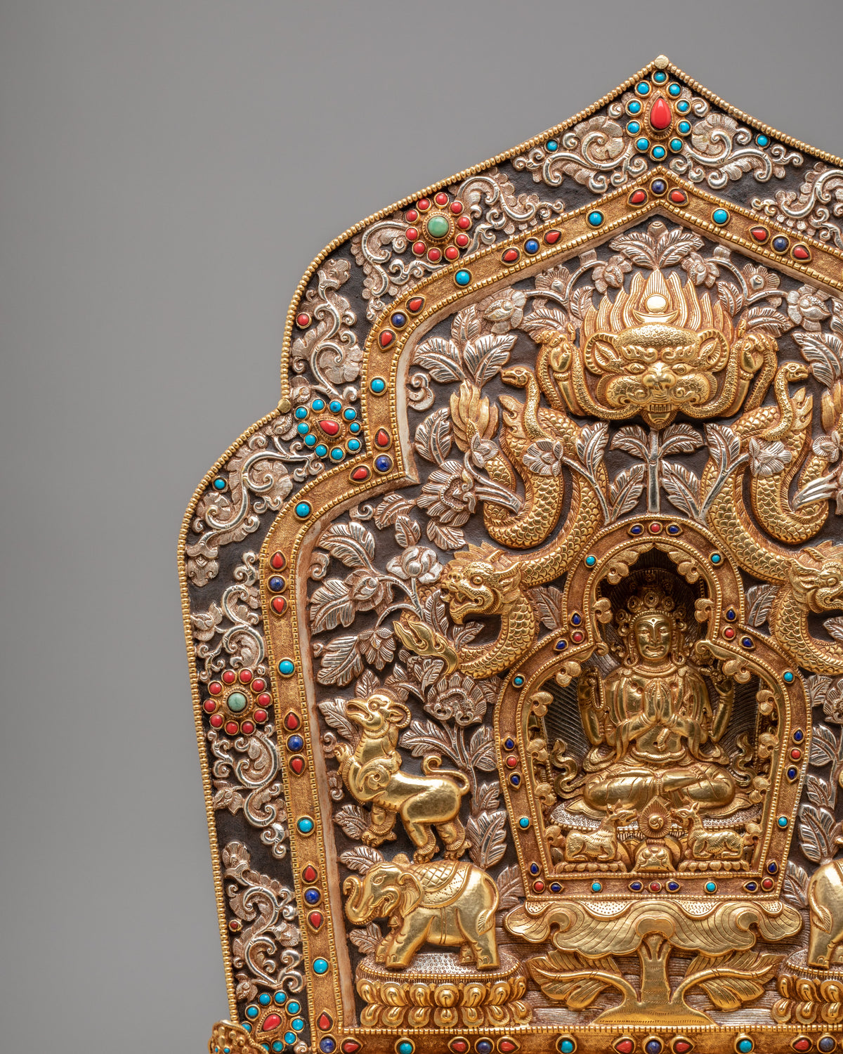 Handcrafted Tibetan Chenrezig Ghau Box | Spiritual Meditation Tool