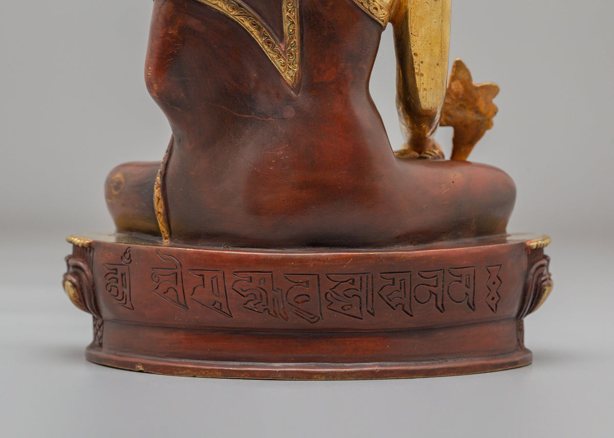 Sacred Medicine Buddha Sculpture | Gold Plated Buddhist Statue