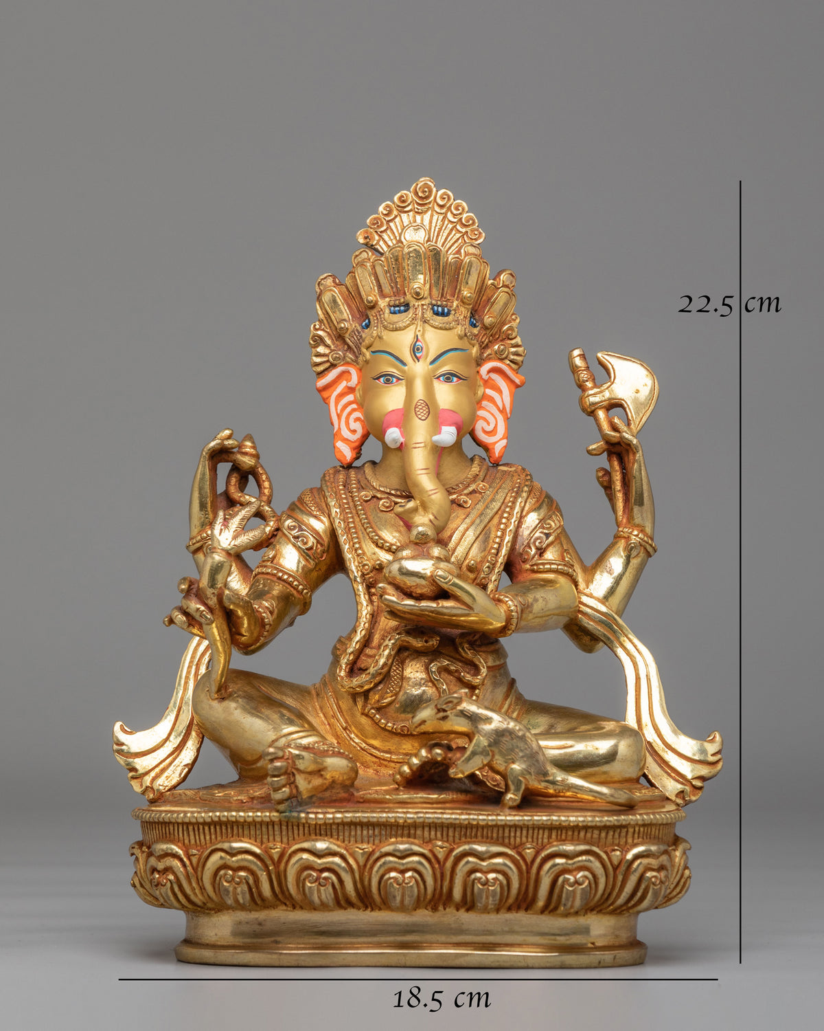 Handcrafted Ganesh Altar Statue | Hindu Deity Figurine for Spiritual Home Decor