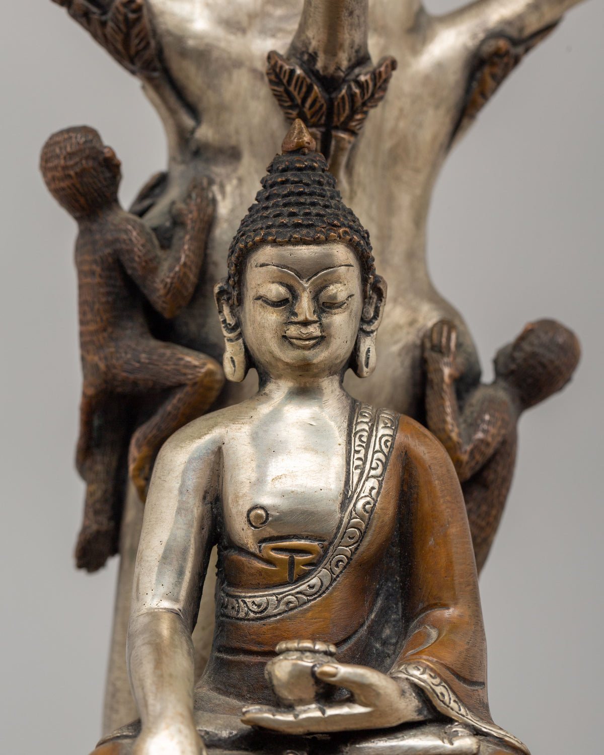 Buddha With Disciples Under Tree Statue | Spiritual Home Decor