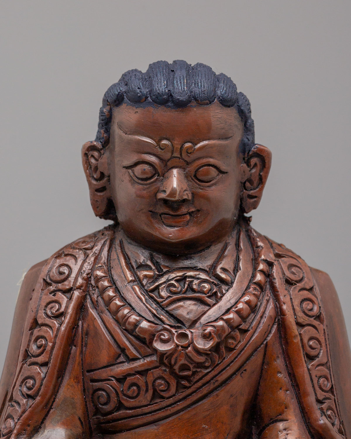 Buddhist Master Gampopa Sculpture | Handmade Tibetan Artwork