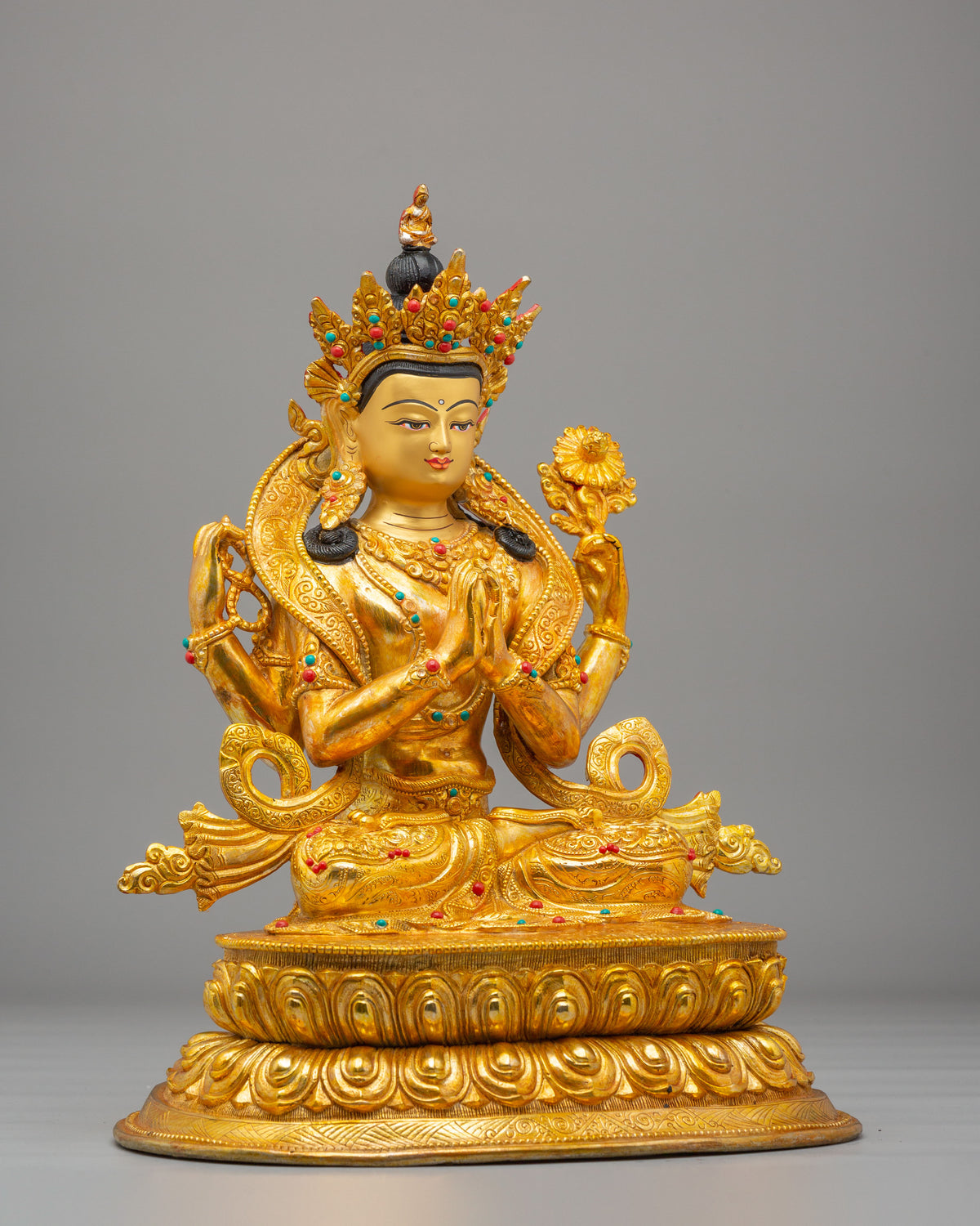 Traditional Cchenrezig Buddhist Statue | Handcrafted Artwork for Home Decor