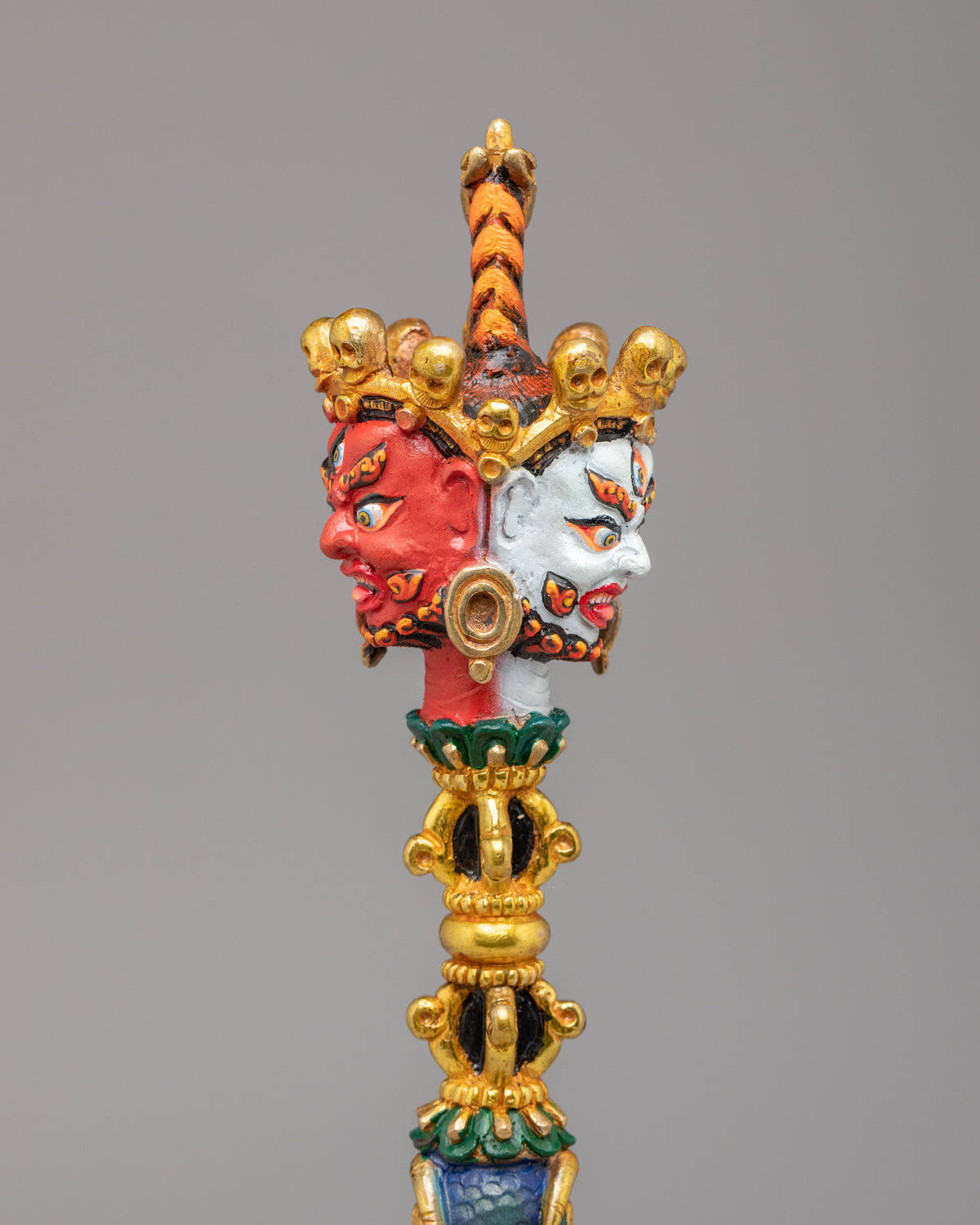 Handmade Altar Buddhist Ritual Dagger | Gold Plated Tibetan Phurba