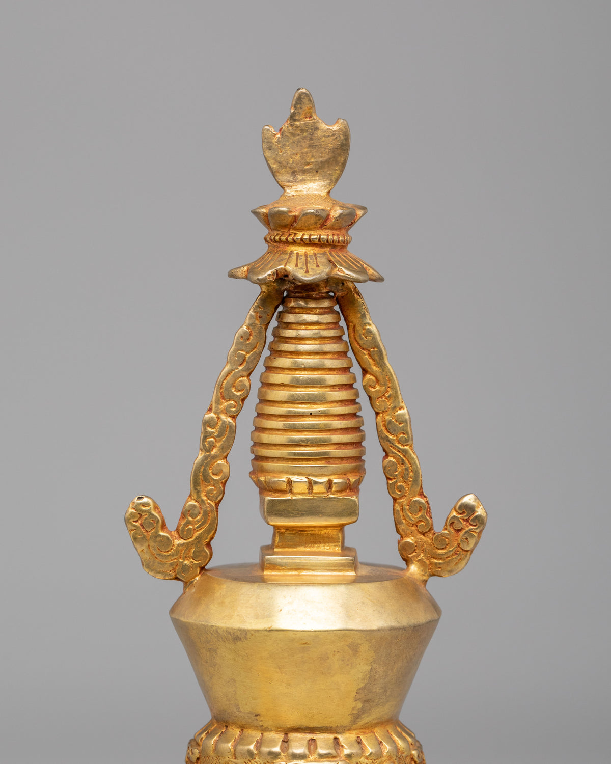 Lotus Blossom Stupa For Buddhist Altar |  Sacred Traditional  Artwork