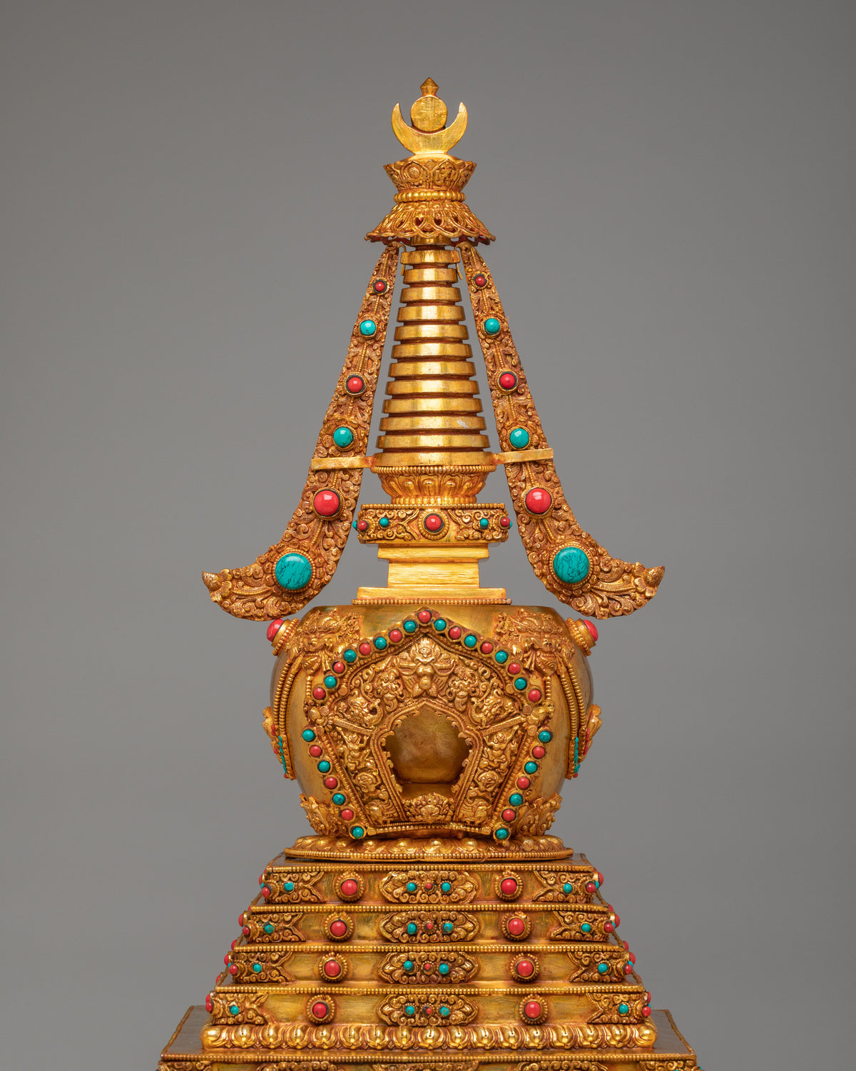 Traditional Buddhist Enlightenment Stupa | Handmade Sacred Buddhist Artwork