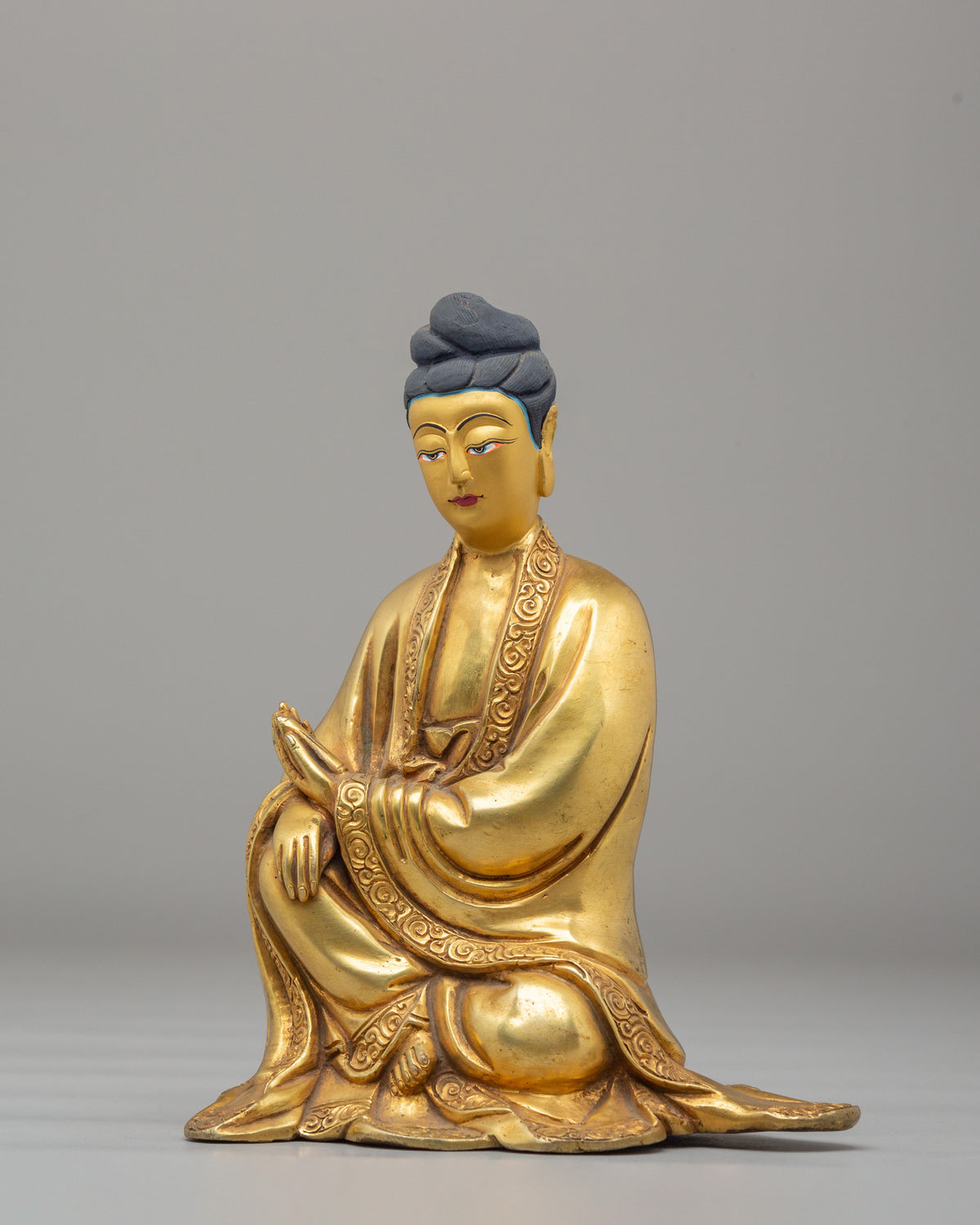 Buddhist Shrine Guanyin Sculpture | Gold Plated Buddhist Artwork