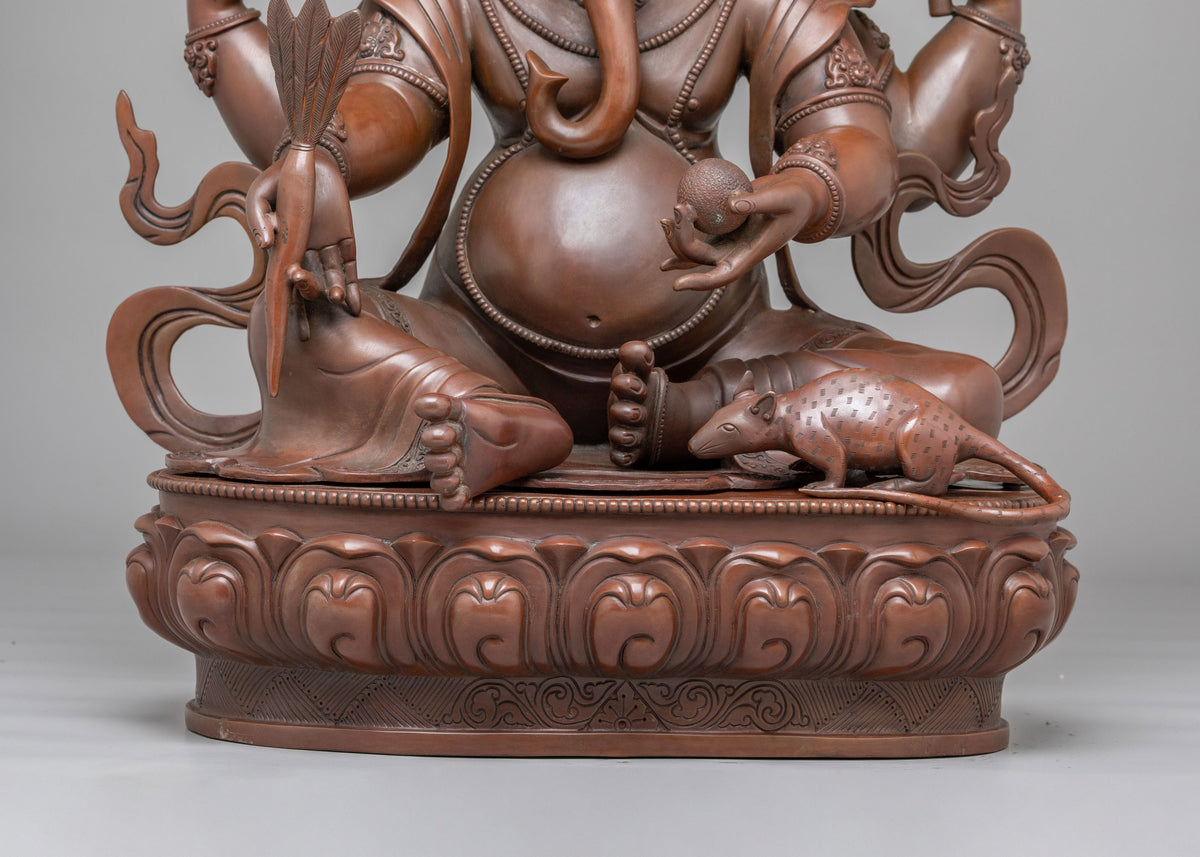Handcrafted Altar Ganesh Sculpture | Traditional Spiritual Artwork