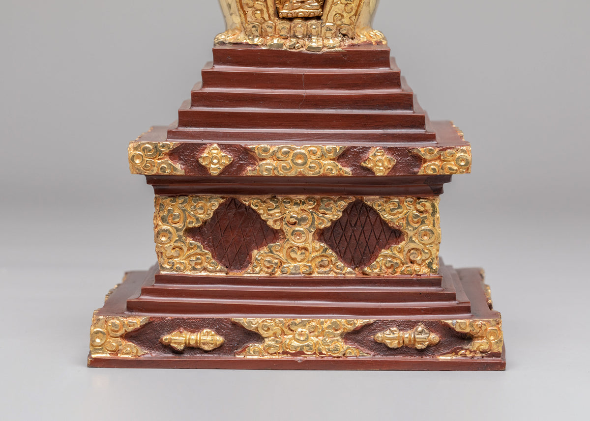Traditional Tibetan Enlightenment Stupa | Symbol of Spiritual Awakening