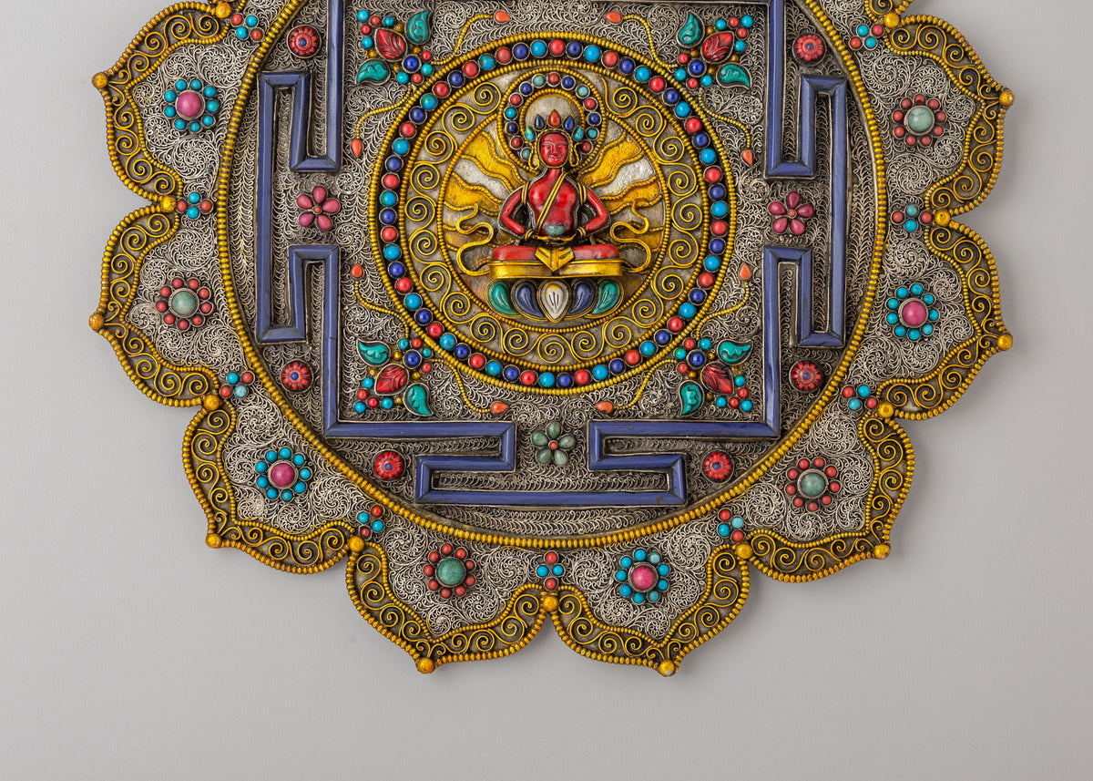 Amitayus Mandala Decor | Handcrafted Spiritual Artwork