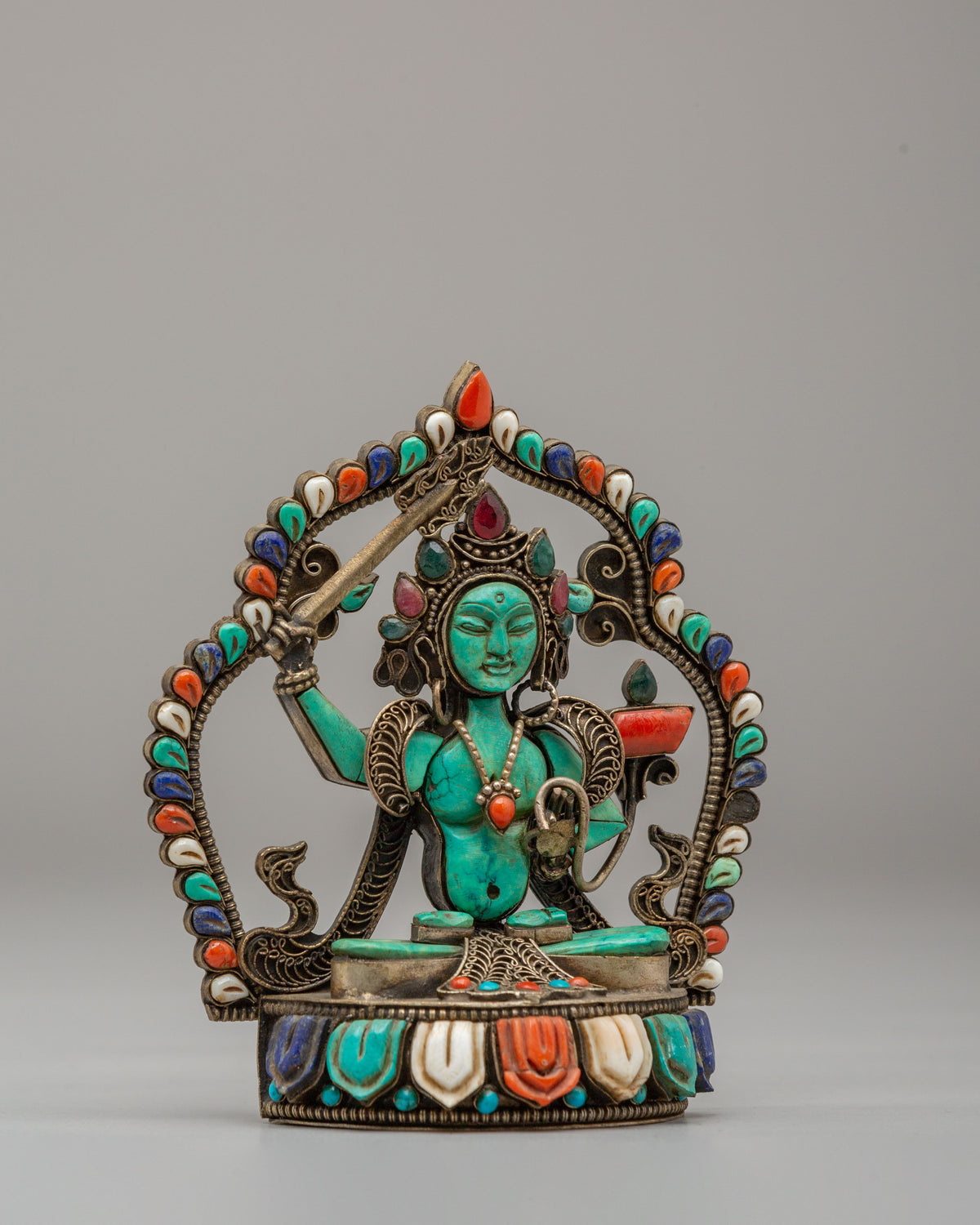Handmade Manjushri Wisdom Statue | Spiritual Home Decor