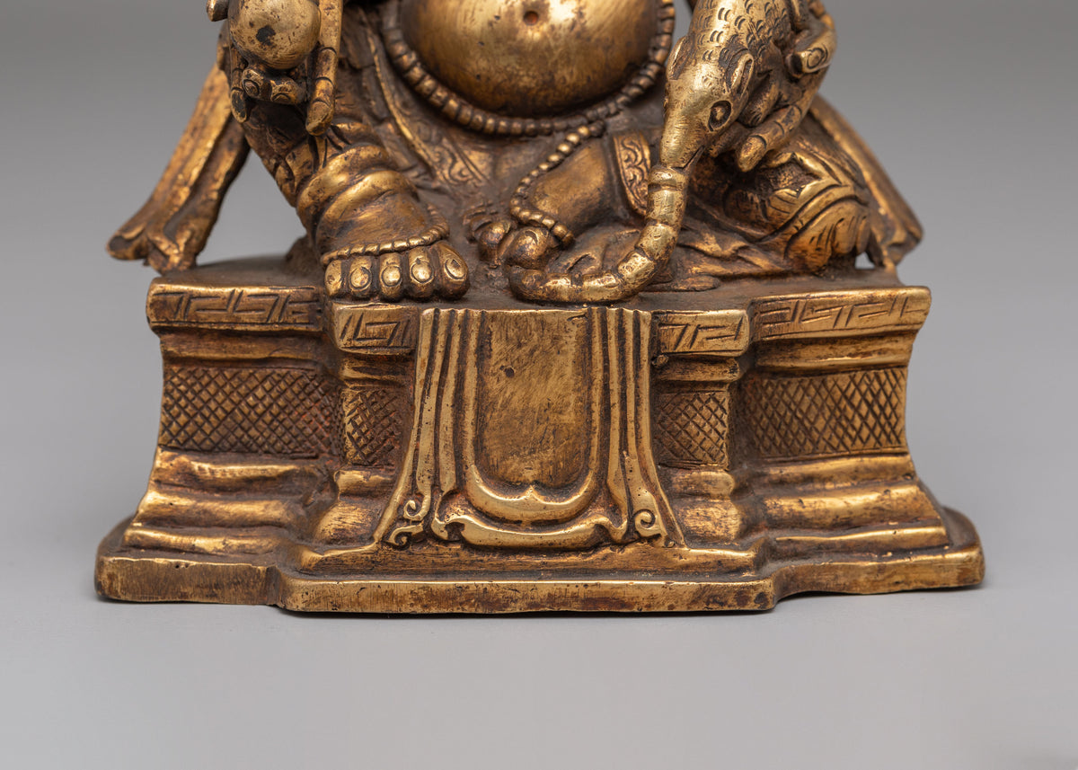 Tibetan Dzambhala Wealth God Statue | Abundance & Prosperity Decor