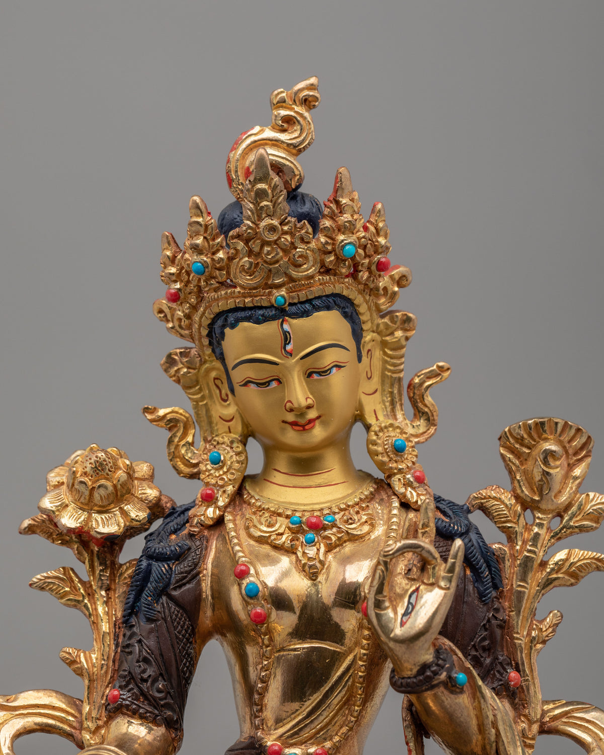 Tibetan Buddhist White Tara Statue for Altar | Sacred Altar Decor
