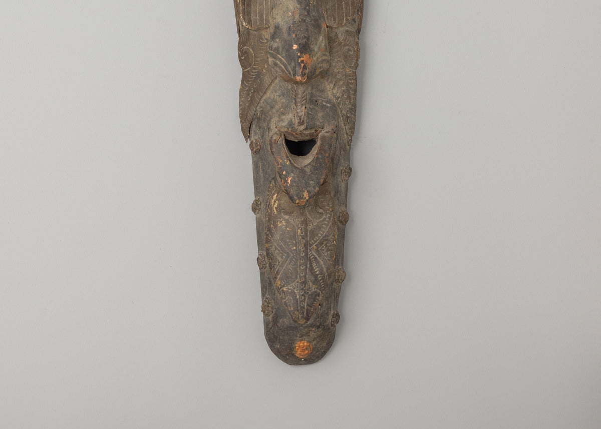 Himalayan Wooden Mask Wall Hanging | Handcrafted Wood Art