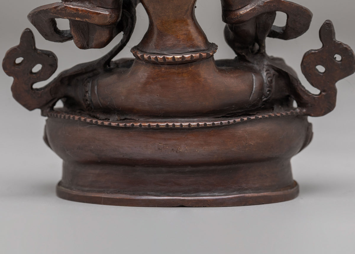 Handmade White Tara Buddhist Sculpture | Spiritual Altar Decor