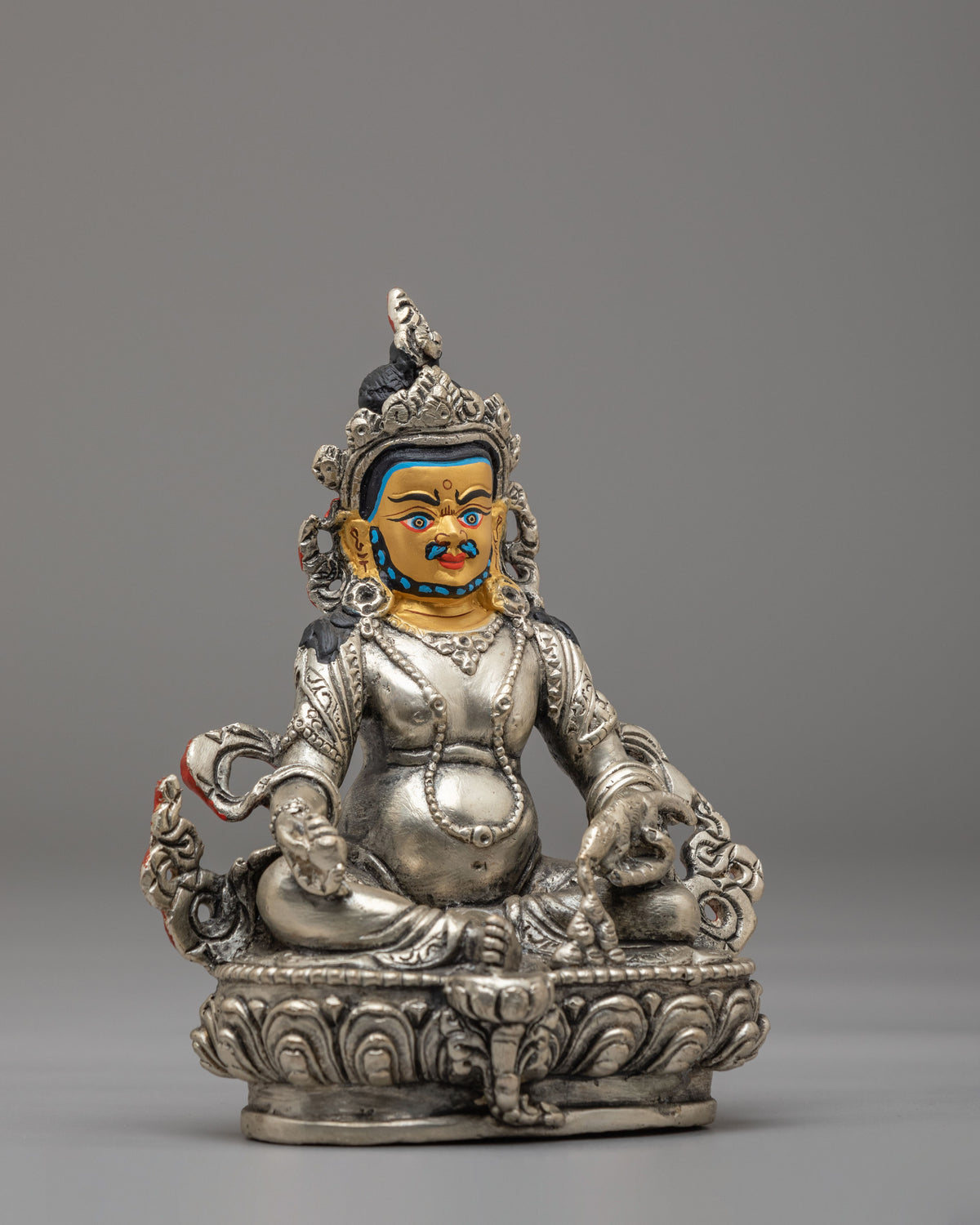 Sacred Dzambhala Buddhist Sculpture | Handcrafted Wealth Deity Statue