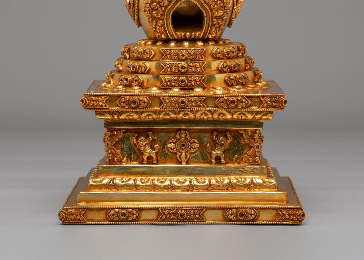 Handmade Buddhist Namgyal Chorten Stupa | Spiritual Home Decor