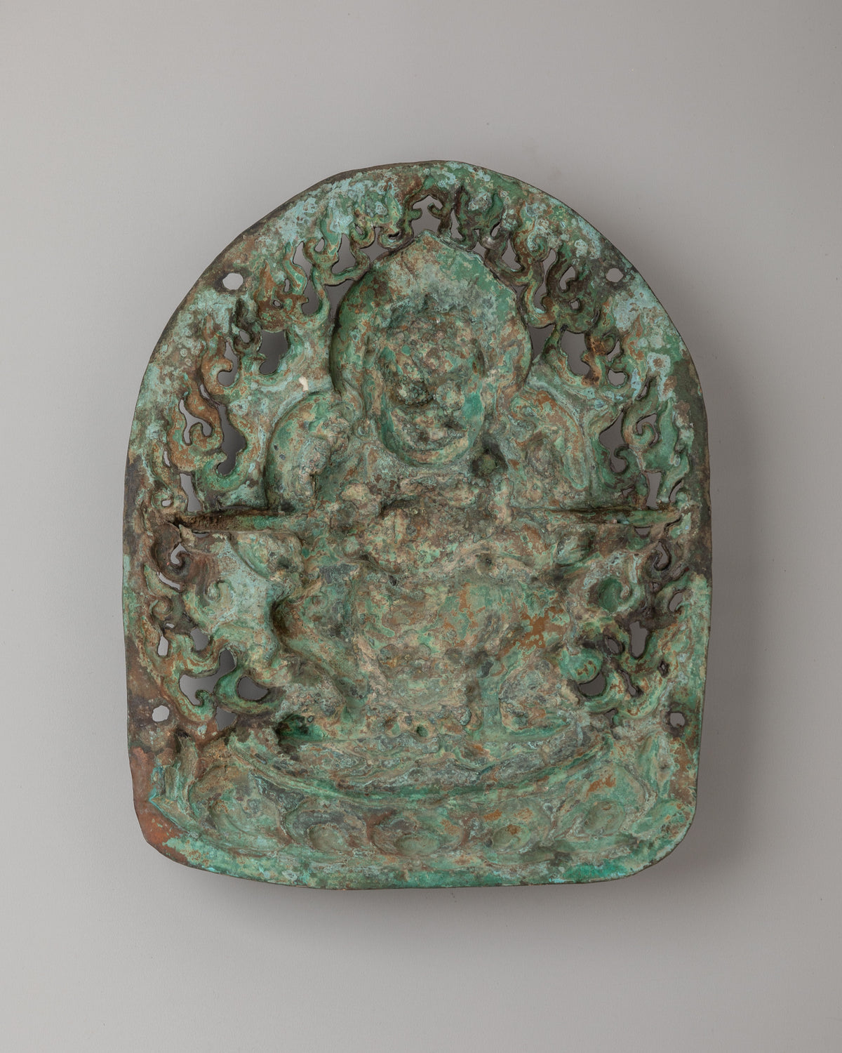 Antique Panjarnata Mahakala Wall Hanging | 35+ Year Copper Artwork
