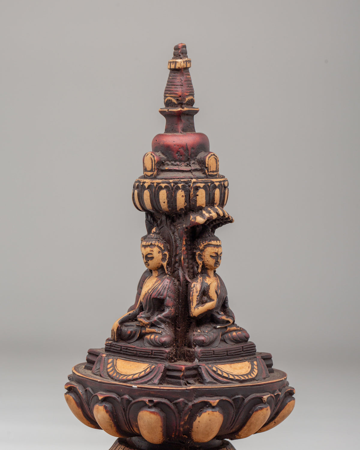 Tibetan Spiritual Five Buddha Stupa | Meditation Altar Home Decor